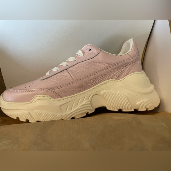 Joshua Sanders Shoes - Joshua Sanders Womens Donna Tumbled Leather Sneakers Rose 39/9 NWT